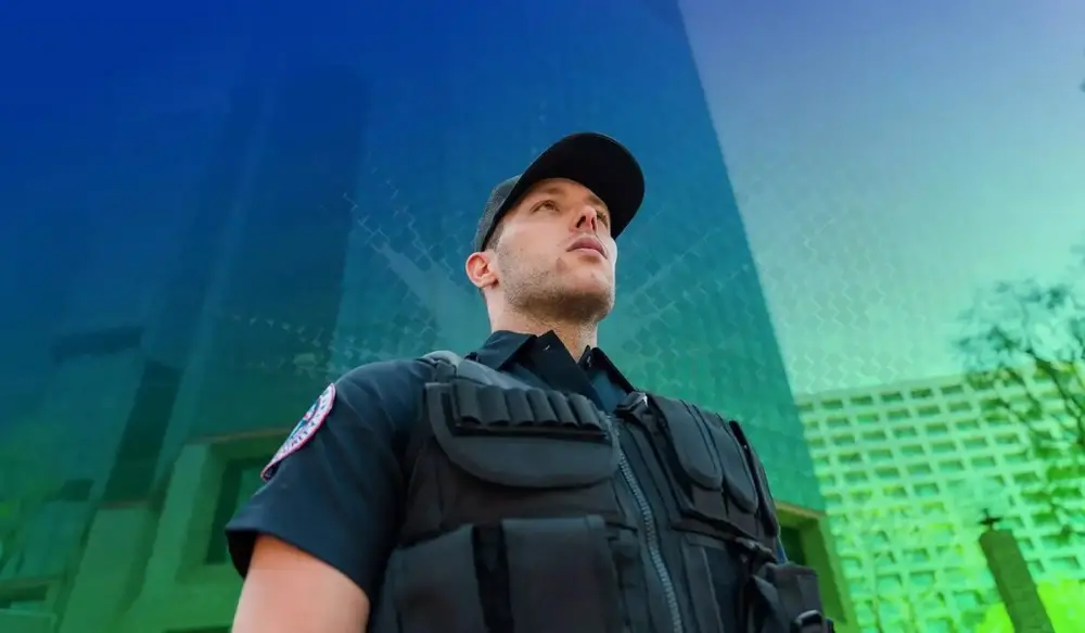 Security officer on patrol in Lancaster
